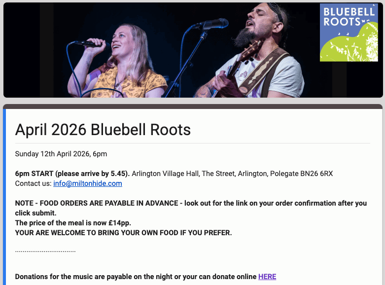 screenshot of booking form